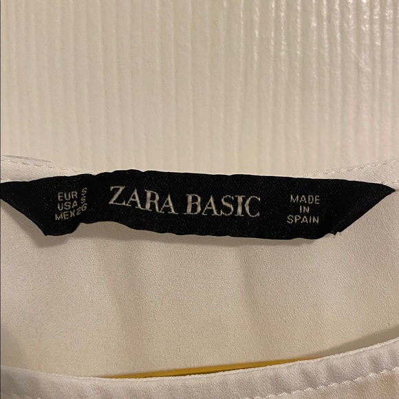 Zara Basics White Sleeveless Side Drape Top Size S - Picture 5 of 5